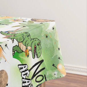 Jurassic-Themed Dinosaurs 'Not Again' Funny Kids Tablecloth
