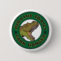 Jurassic Trails Park Ranger Button