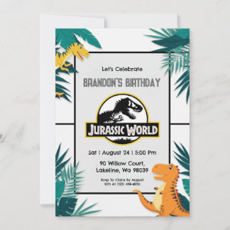 jurassic world birthday invitations
