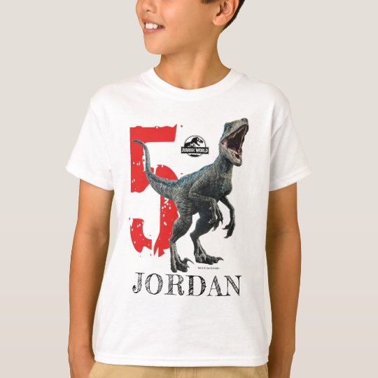 Jurassic World | Birthday - Name & Age T-Shirt | Zazzle.ca