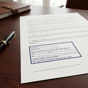 Jurat Notary Public Stamp Personalize