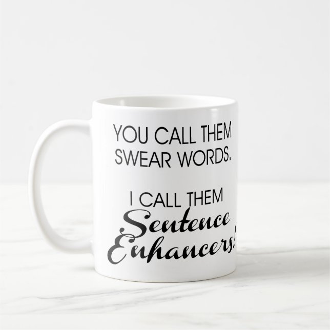 Jurez la tasse de mot de malédiction de (Gauche)