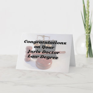 Juris Doctor Law Diplôme Félicitations Carte