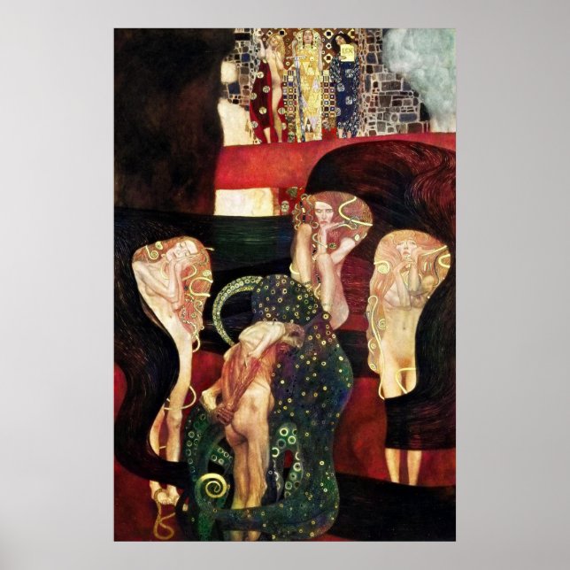 Jurisprudence — Gustav Klimt (AI Colorized) Poster (Front)