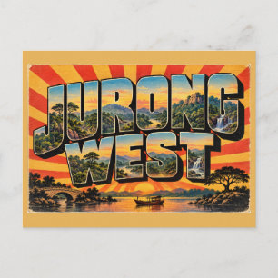 Jurong West Hills Rainforest River Vintage Travel  Postcard