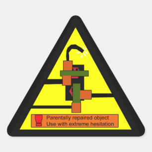 juryrig warning triangle sticker