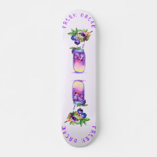 Jus de bleuets Cool Boire Fruits Skateboard