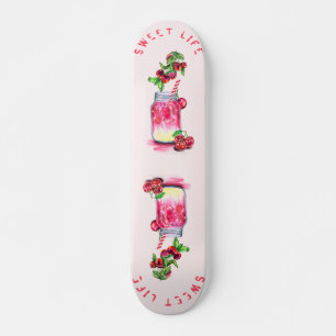 Jus de cerise Cool Boire des fruits Skateboard été