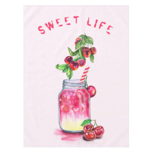Jus de cerise sucré Boire Fruits Party Nappe