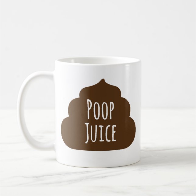 Jus De Poop Drôle Mug De Café (Gauche)