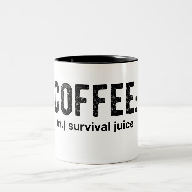 Jus de survie café amusant Mug café (Centre)