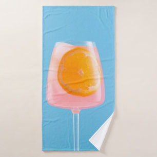 Jus d'orange en verre transparent