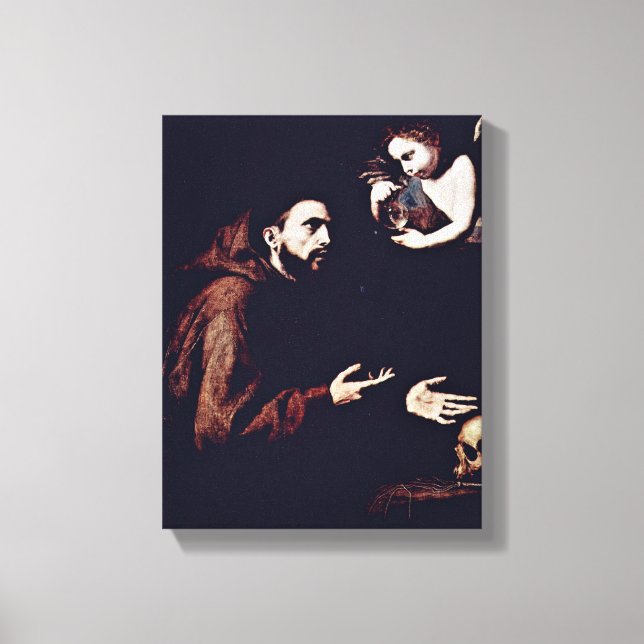 Jusepe de Ribera - St Francis of Assisi Canvas Print (Front)