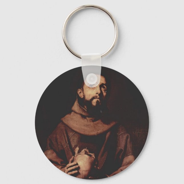 Jusepe de Ribera- St. Francis of Assisi Keychain (Front)