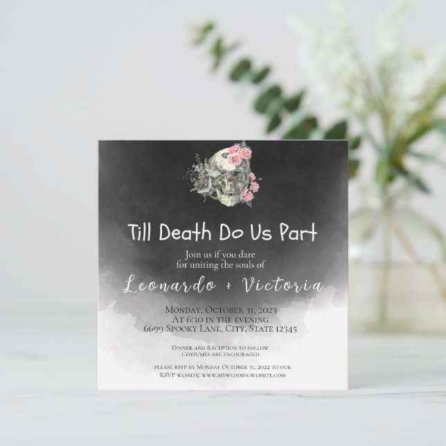 Jusqu'à ce que la mort nous sépare Faire-part de m (Debout devant)