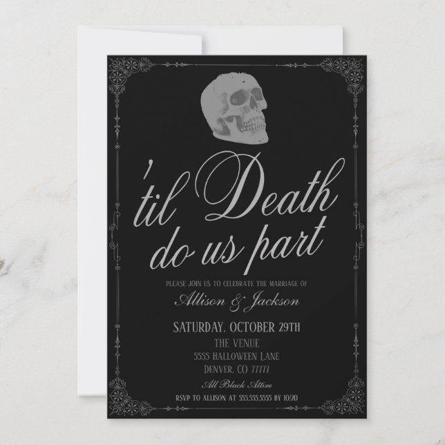 Jusqu'à ce que la mort nous sépare Faire-part de m (Devant)