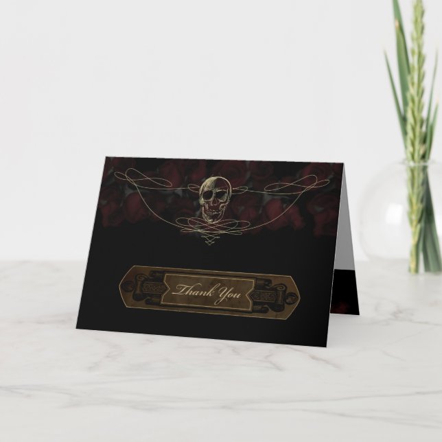 Jusqu'à la mort Carte de remerciements plié gratui (Devant)