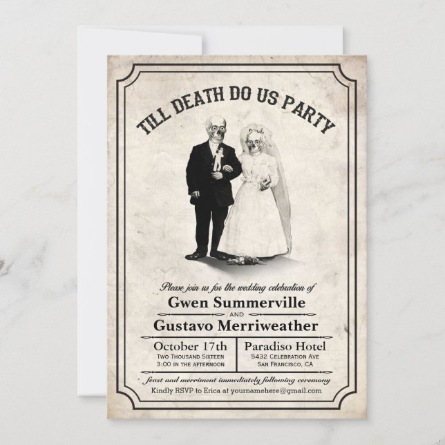 Jusqu'à la mort faites-nous les invitations (Devant)