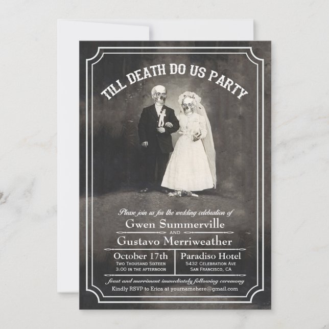 Jusqu'à la mort Fêtez-nous des invitations à des m (Devant)