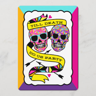 Jusqu'à la mort Fêtez-nous - Neon Faire-part de ma