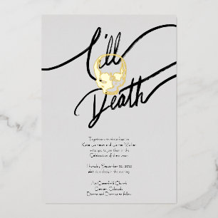 Jusqu'à la mort Moderne minimaliste Invitation à l