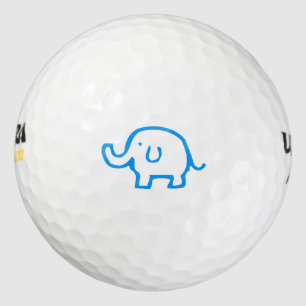 Just a Blue Elephant Golf Ball
