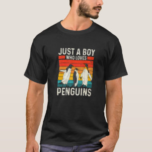 Just A Boy How Loves Penguins Zoologist Animal T-Shirt