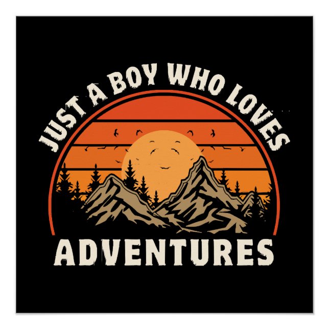 just a boy who loves adventures poster (Front)