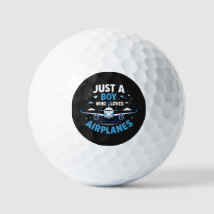 Just A Boy who Loves Airplanes  Golf Balls