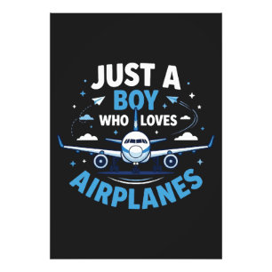 Just A Boy who Loves Airplanes  Photo Print