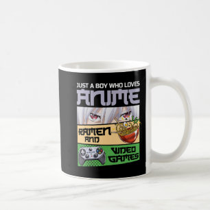 Just A Boy Who Loves Anime Ramen and Video Games G Coffee Mug