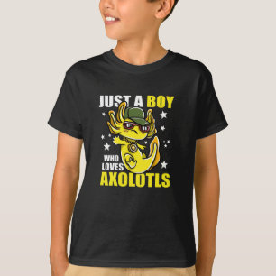Just a boy who loves axolotls Cute Funny Kawaii T-Shirt