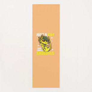 Just a boy who loves axolotls Cute Funny Kawaii Yoga Mat