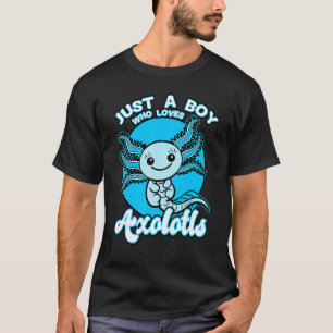 Just A Boy Who Loves Axolotls Quote Men Axolotl  S T-Shirt