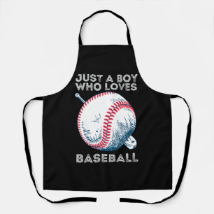 Just a Boy Who Loves Baseball Apron
