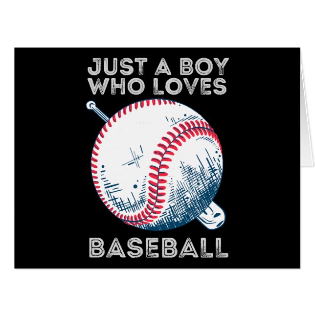 Just a Boy Who Loves Baseball Batter baseball Ball (Front Horizontal)