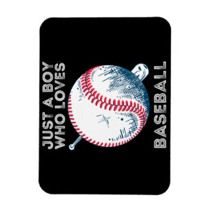 Just a Boy Who Loves Baseball Batter baseball Ball Magnet