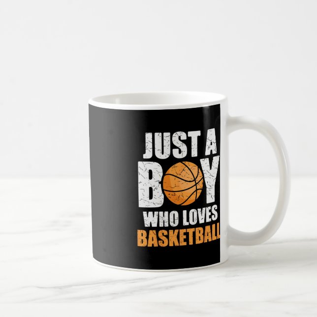 Just A Boy Who Loves Basketball 1 Coffee Mug (Right)