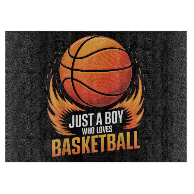 Just A Boy Who Loves Basketball Cutting Board (Front)