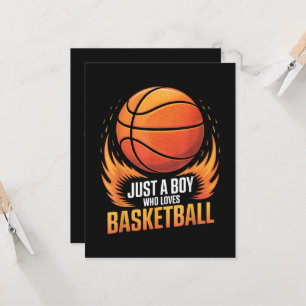 Just A Boy Who Loves Basketball Invitation
