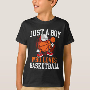 Just A Boy Who Loves Basketball - Player Hoops T-Shirt