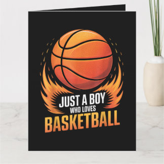 Just A Boy Who Loves Basketball Thank You Card