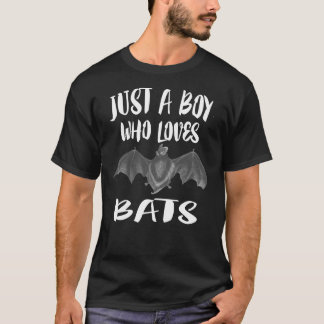Just A Boy Who Loves Bats T-Shirt Animal
