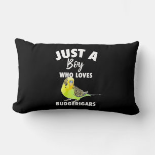Just A Boy Who Loves Budgerigars Parrot Lumbar Pillow