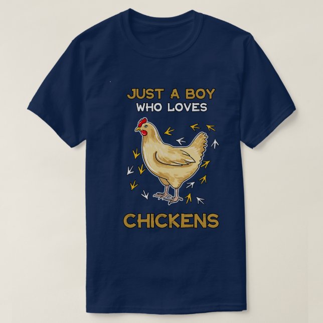 Just A Boy Who Loves Chickens 1 T-Shirt (Design Front)