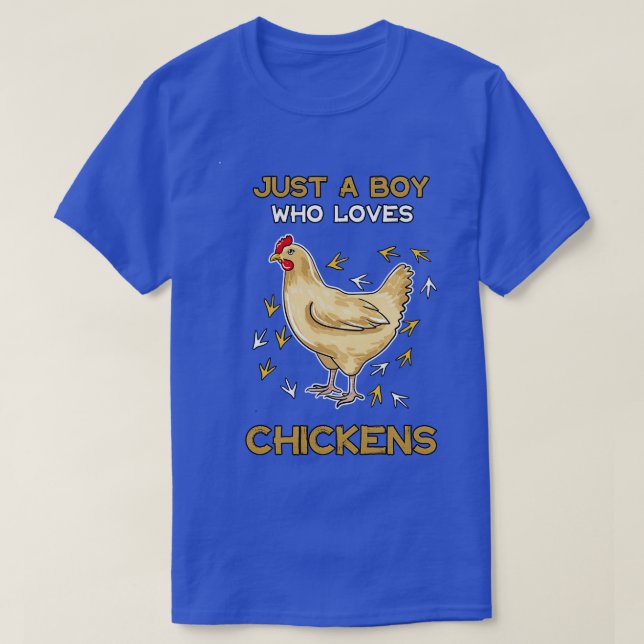 Just A Boy Who Loves Chickens 1 T-Shirt (Design Front)
