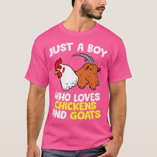 Just A Boy Who Loves Chickens And Goats T-Shirt