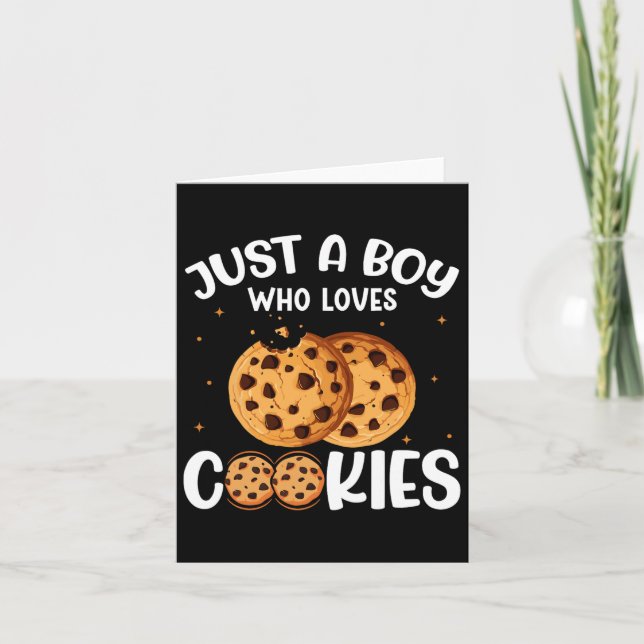 Just A Boy Who Loves Cookies  Card (Front)