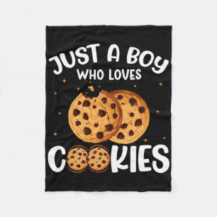 Just A Boy Who Loves Cookies Fleece Blanket