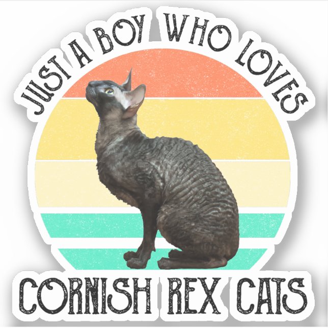 Just A Boy Who Loves Cornish Rex Cats (Front)